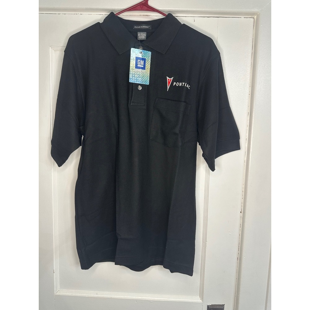 Pontiac‎ Arrowhead logo polo black,
 size Small NWT
